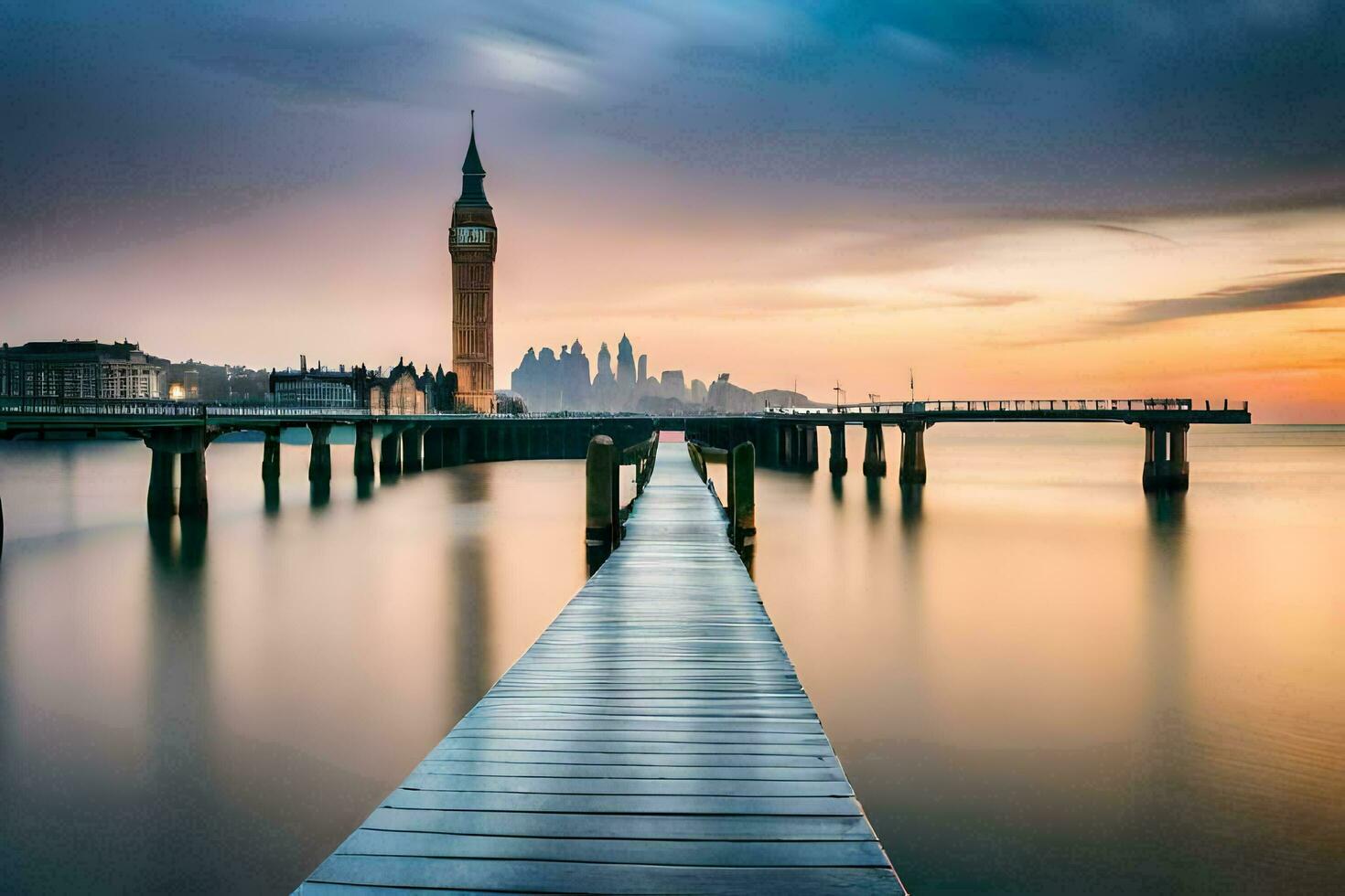 il grande Ben orologio Torre nel Londra. ai-generato foto