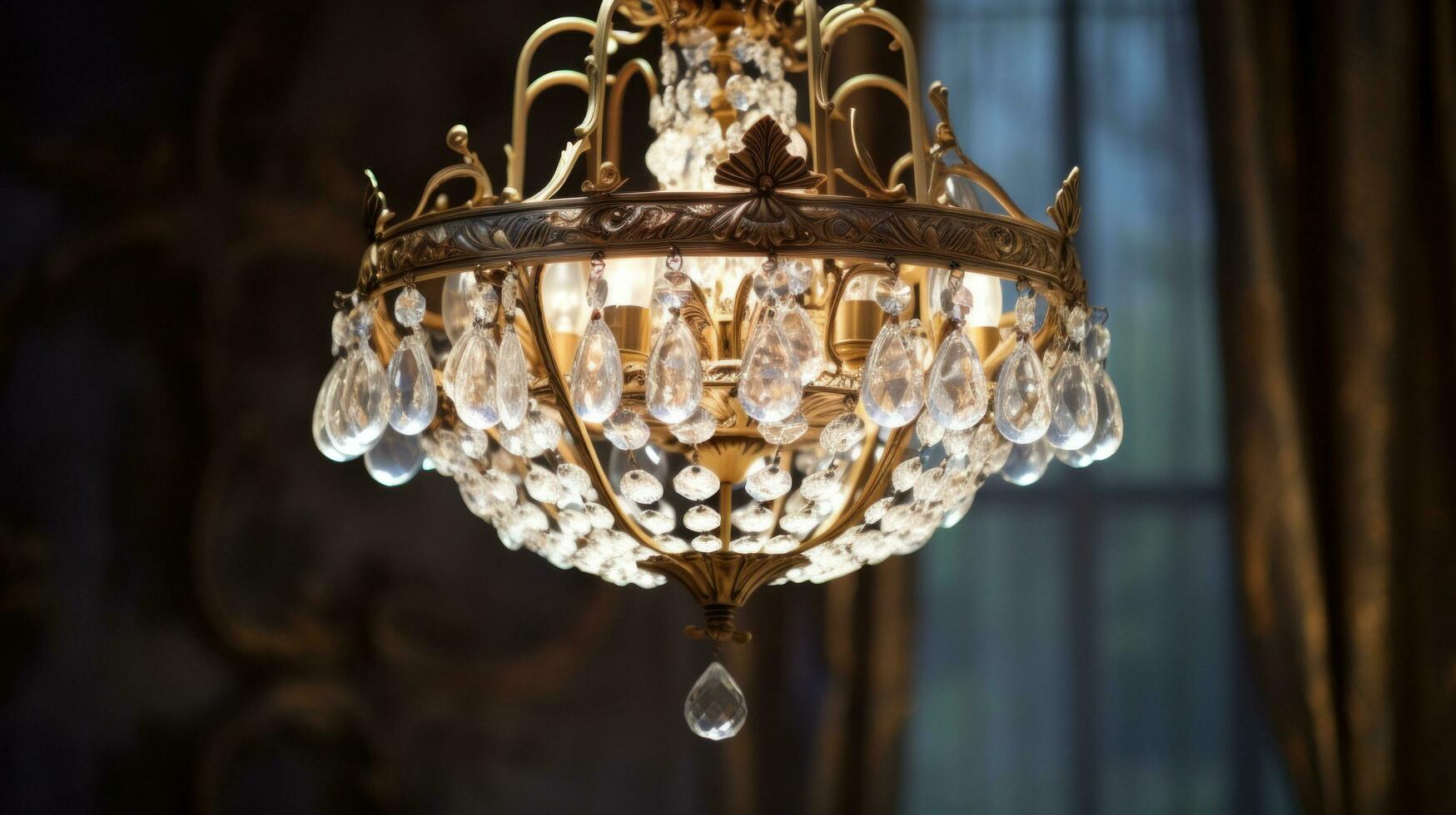 il lampadario si blocca con grazia a partire dal il soffitto, aggiungendo un' toccare di eleganza per qualunque camera foto