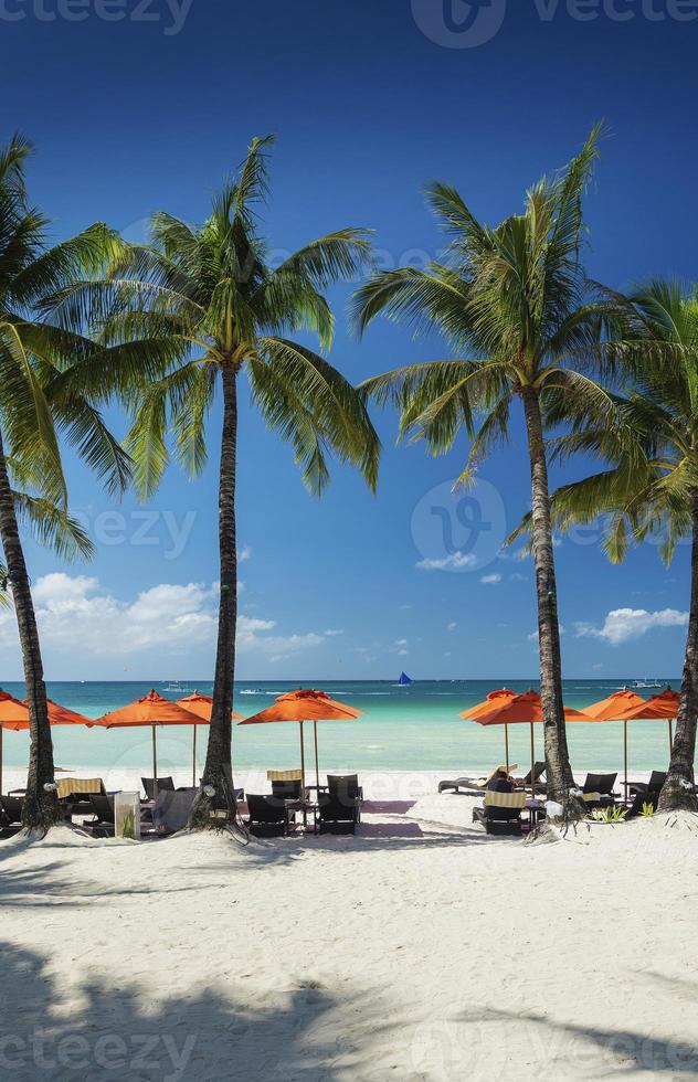 stazione 2 spiaggia principale del paradiso tropicale isola di boracay filippine foto