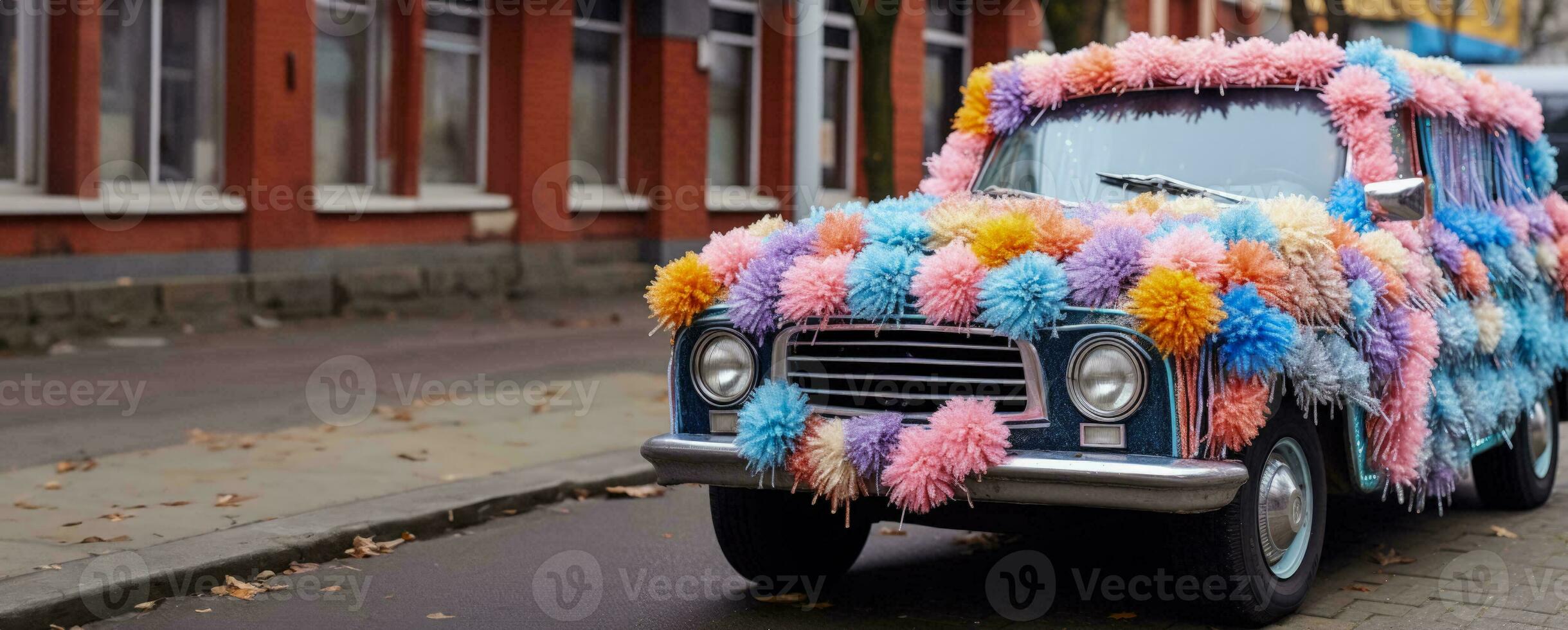 auto decorato per nuovo anno foto