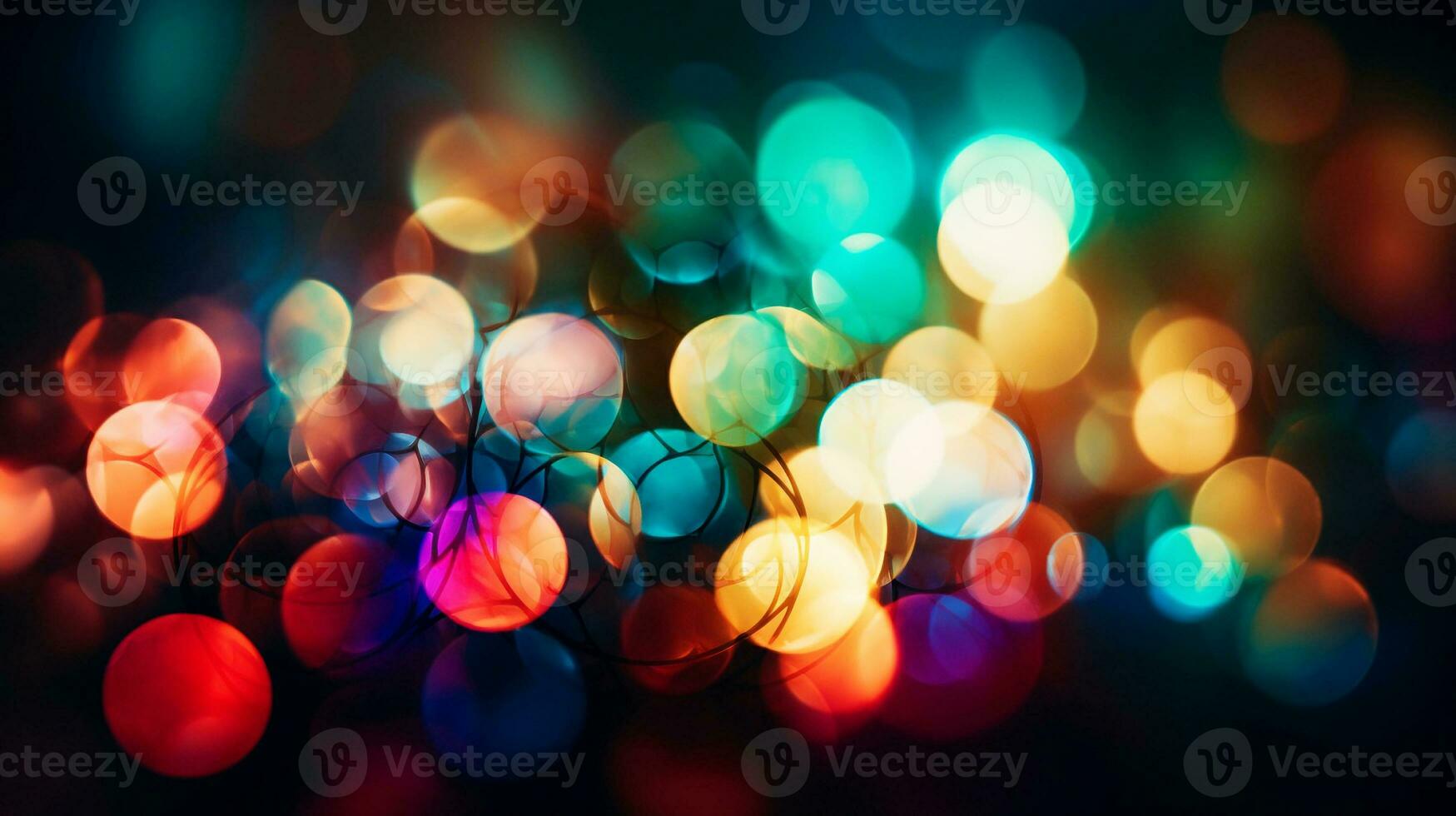 lussuoso colorato bokeh sfondo - astratto luci sfocatura bokeh. creato con generativo ai foto