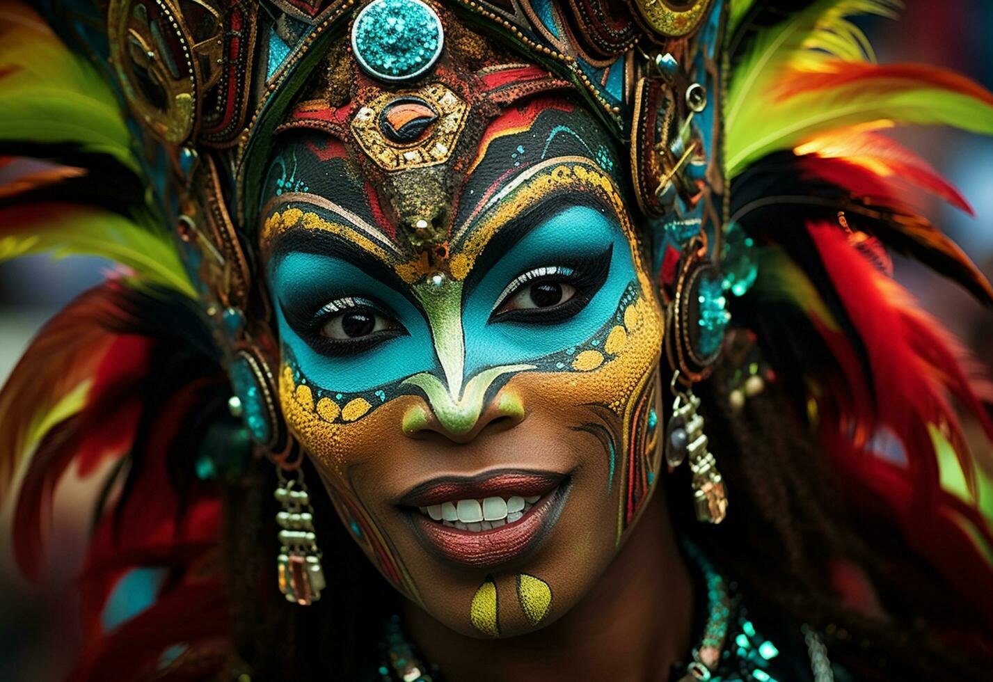ai generativo un' vivace collezione di immagini cattura il energia e eccitazione di del Brasile carnevale e samba cultura a partire dal colorato costumi e maschere foto