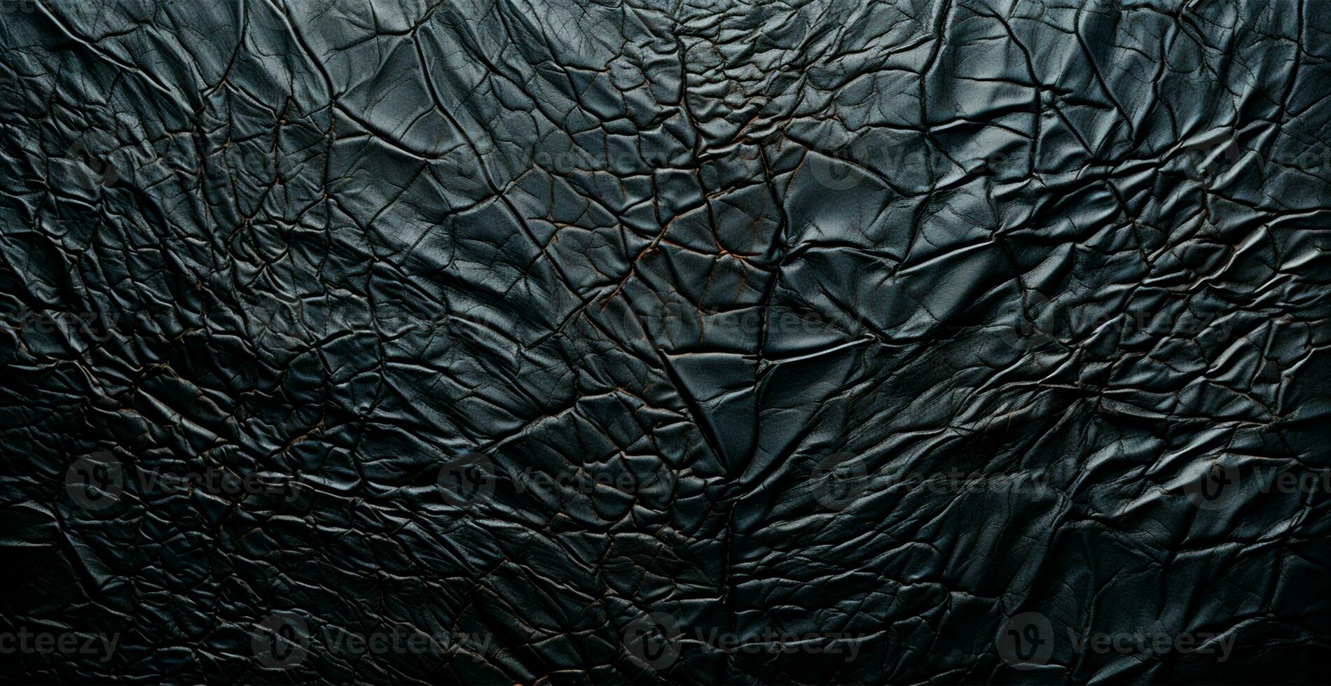 panoramico struttura di nero eco pelle - ai generato Immagine foto