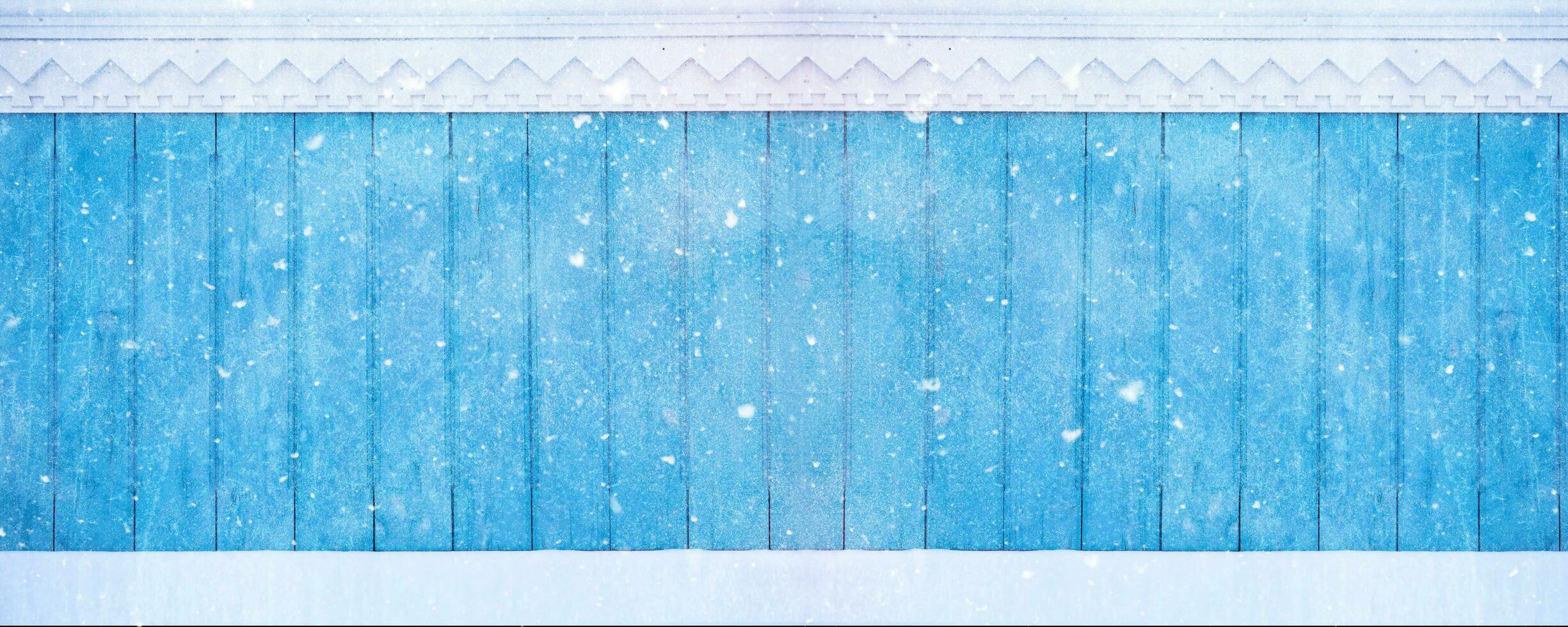 blu inverno brina di legno sfondo foto