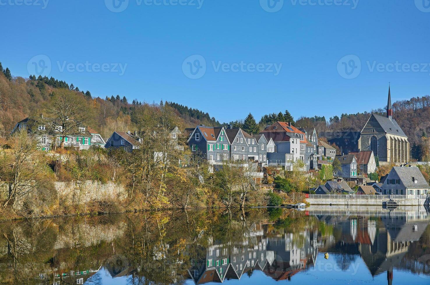 beyenburger stausee serbatoio,wuppertal,bergisches terra, nord reno- Westfalia, Germania foto