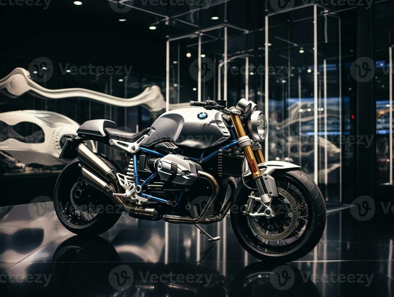 BMW r novetto esposizione. generativo ai foto