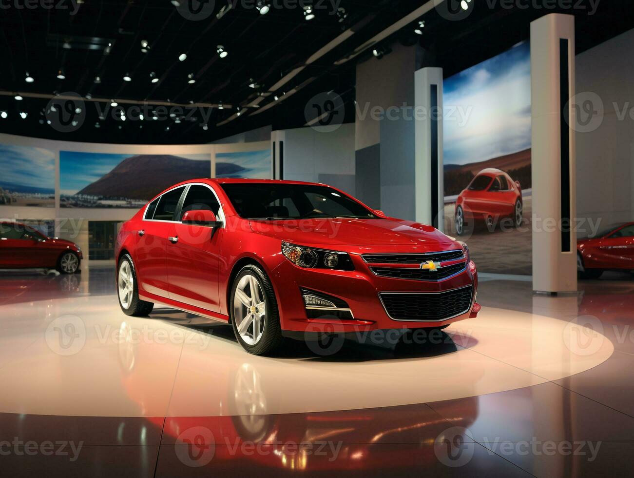 chevrolet Malibu esposizione. generativo ai foto