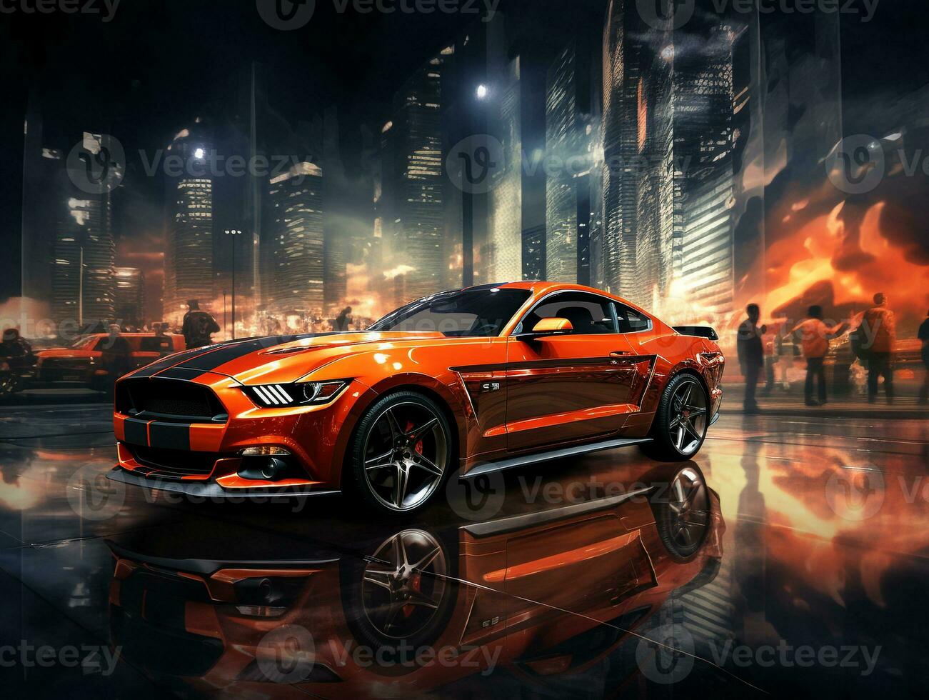 guado mustang esposizione. generativo ai foto