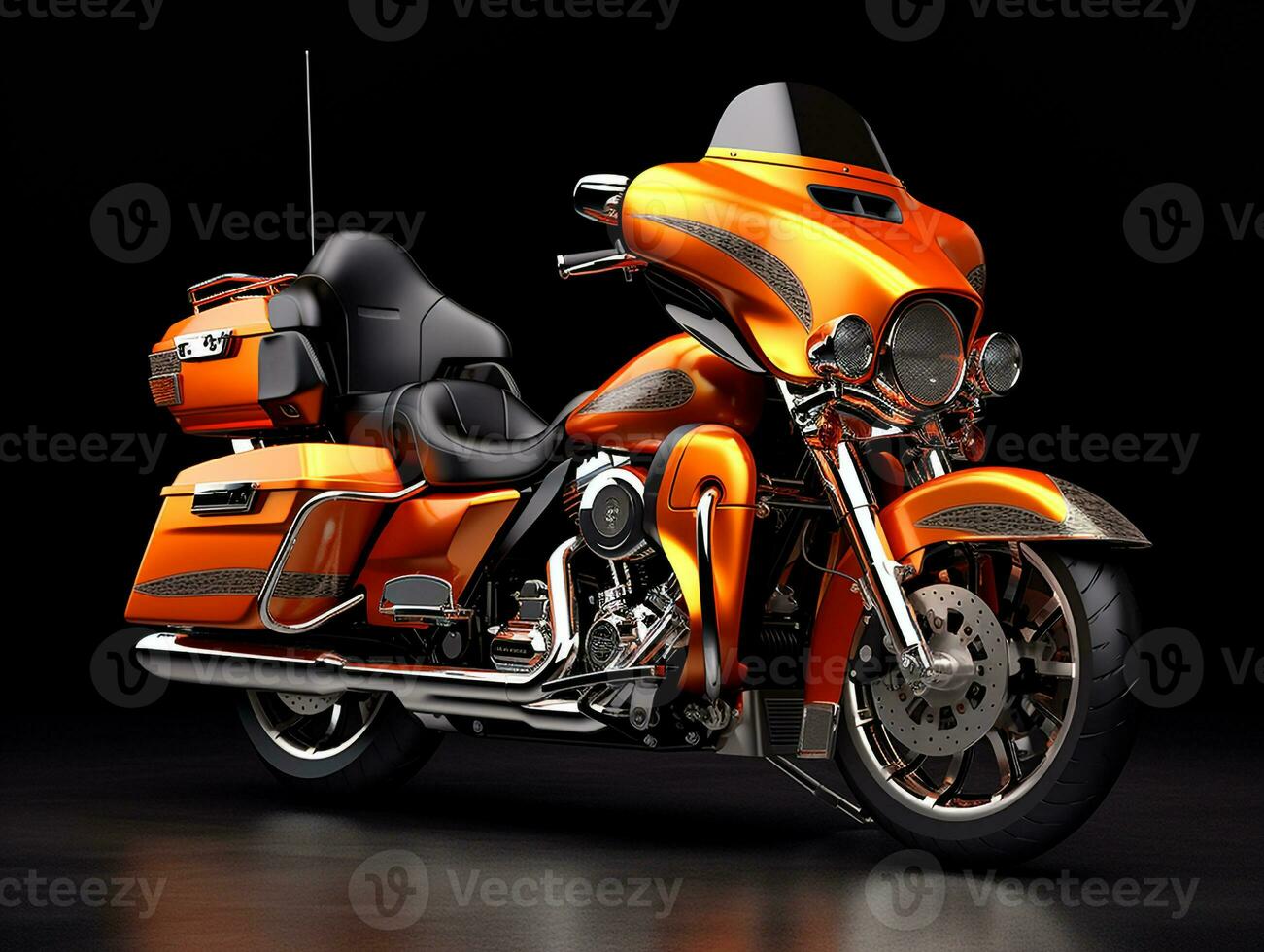 Harley Davidson electra scivolare esposizione. generativo ai foto