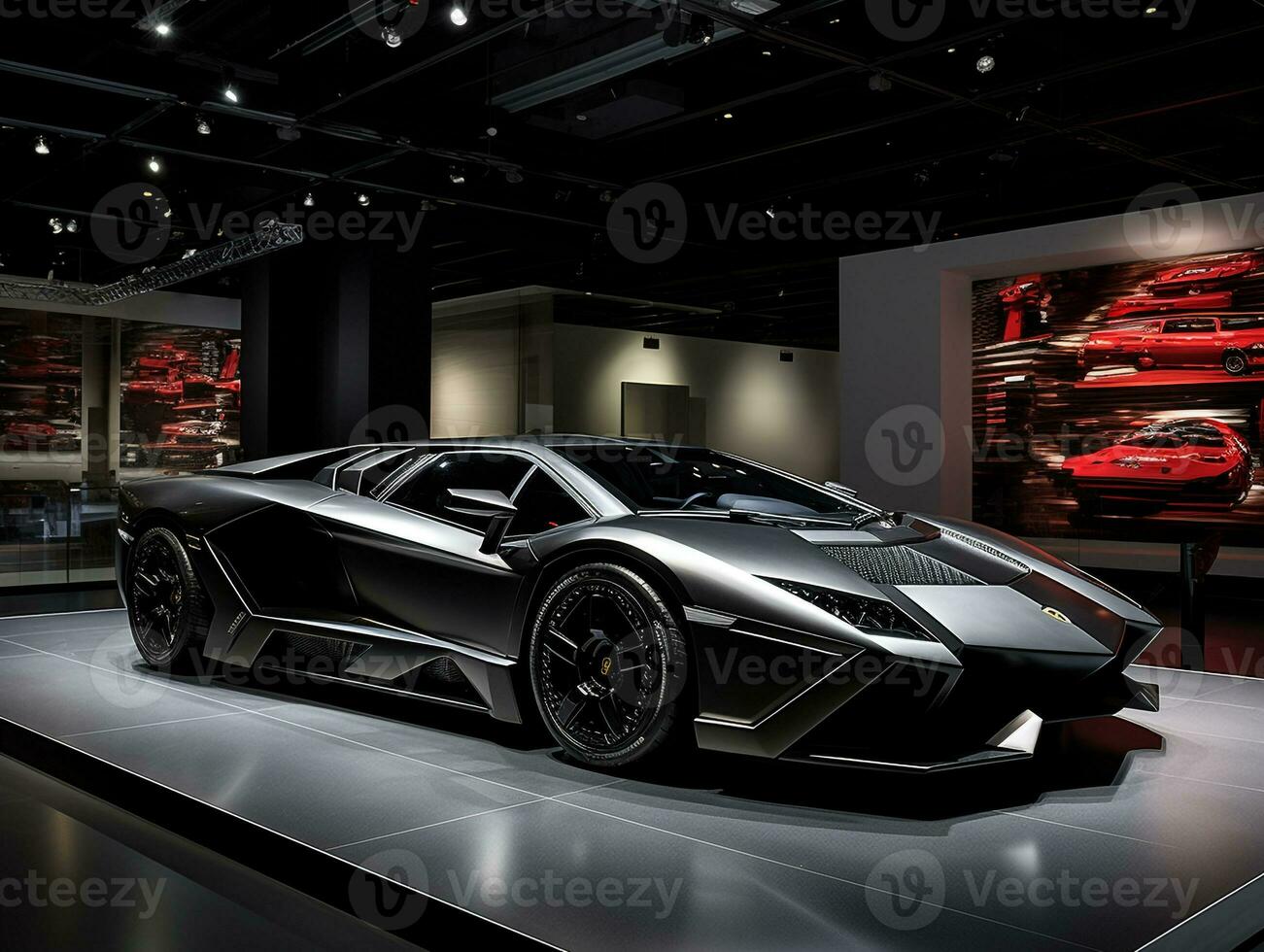 lamborghini reventon esposizione. generativo ai foto