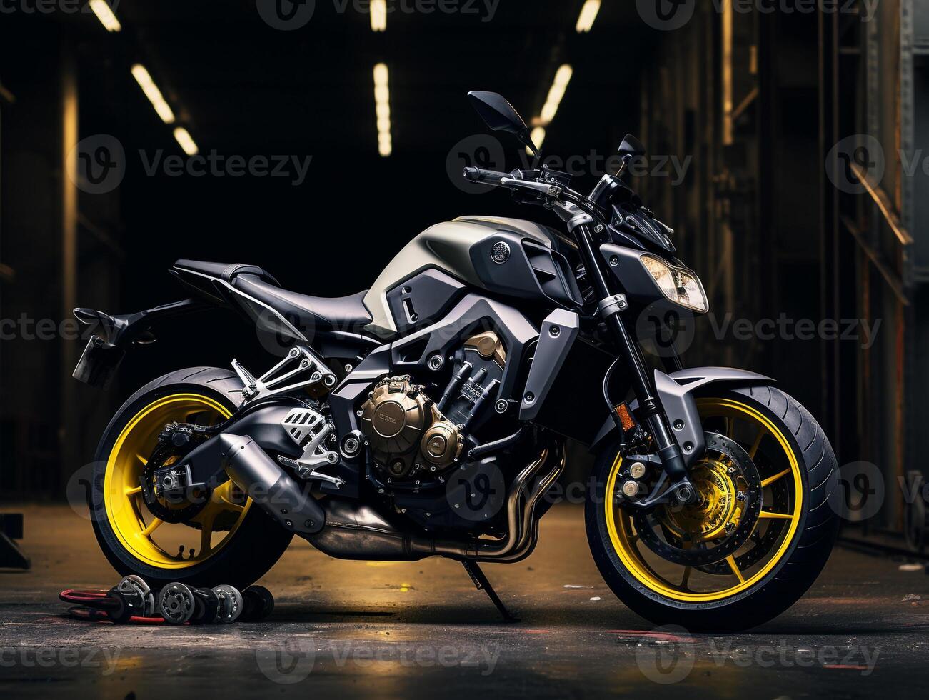 yamaha fz-09 esposizione. generativo ai foto