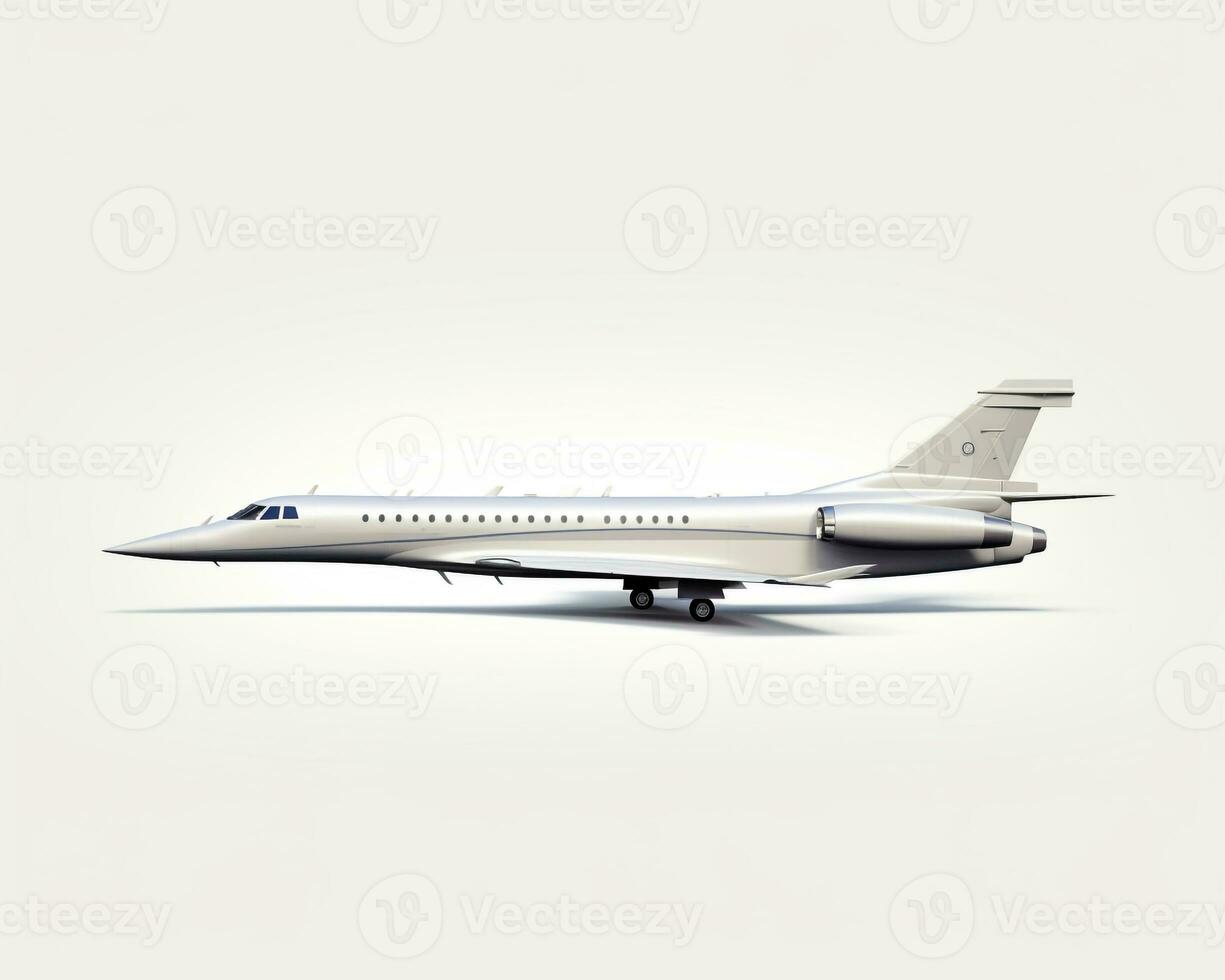 supersonico Jet su bianca sfondo. generativo ai foto