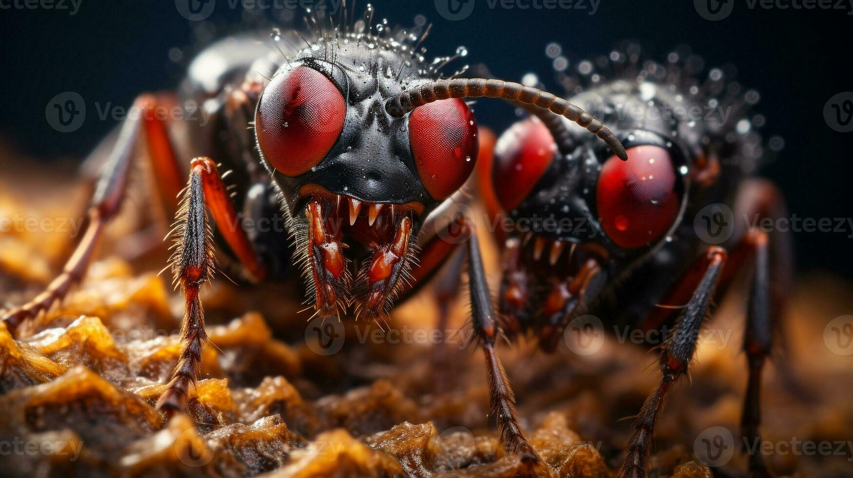foto di da sciogliere il cuore Due vespe con un enfasi su espressione di amore. generativo ai