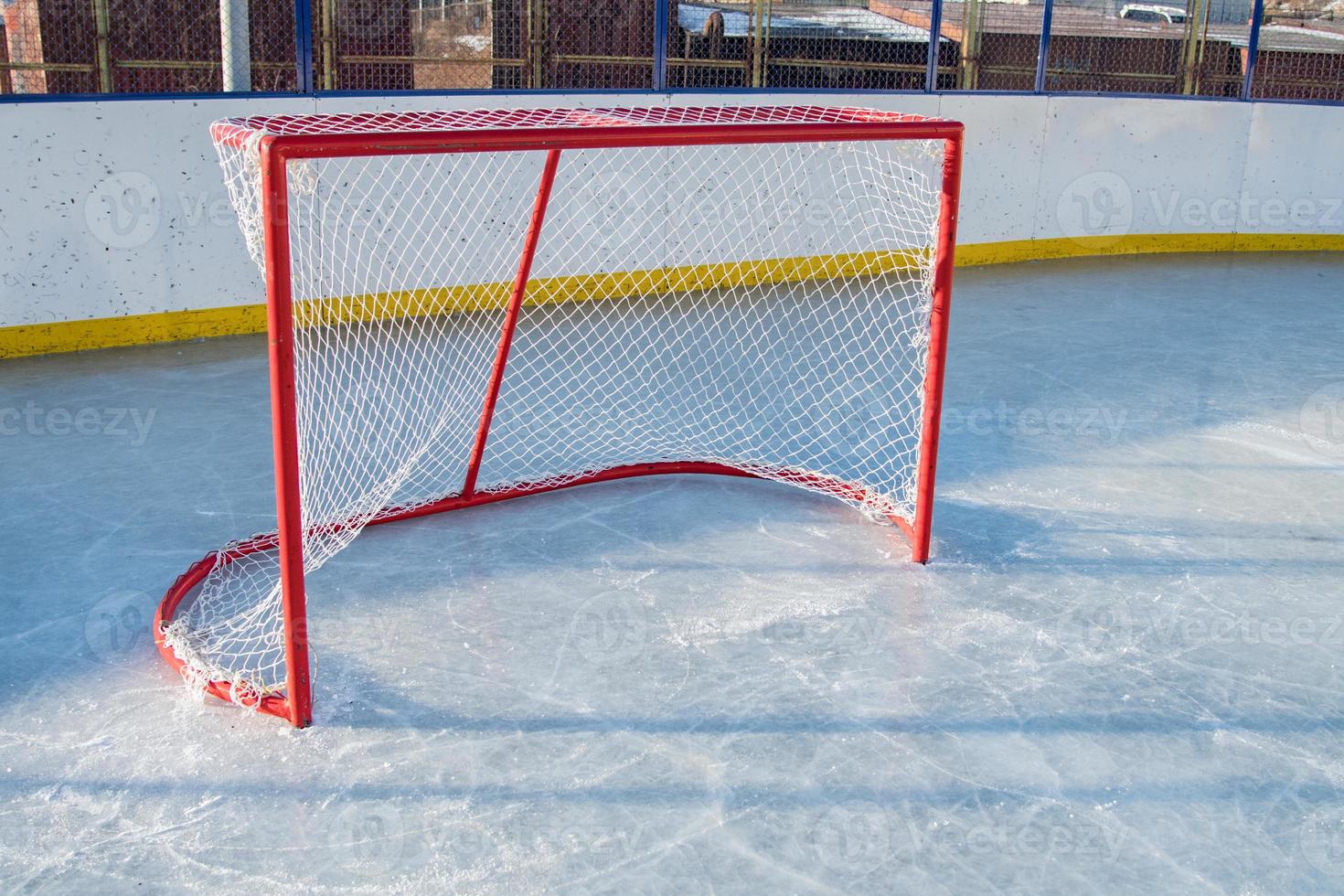 goal di hockey sul ghiaccio foto