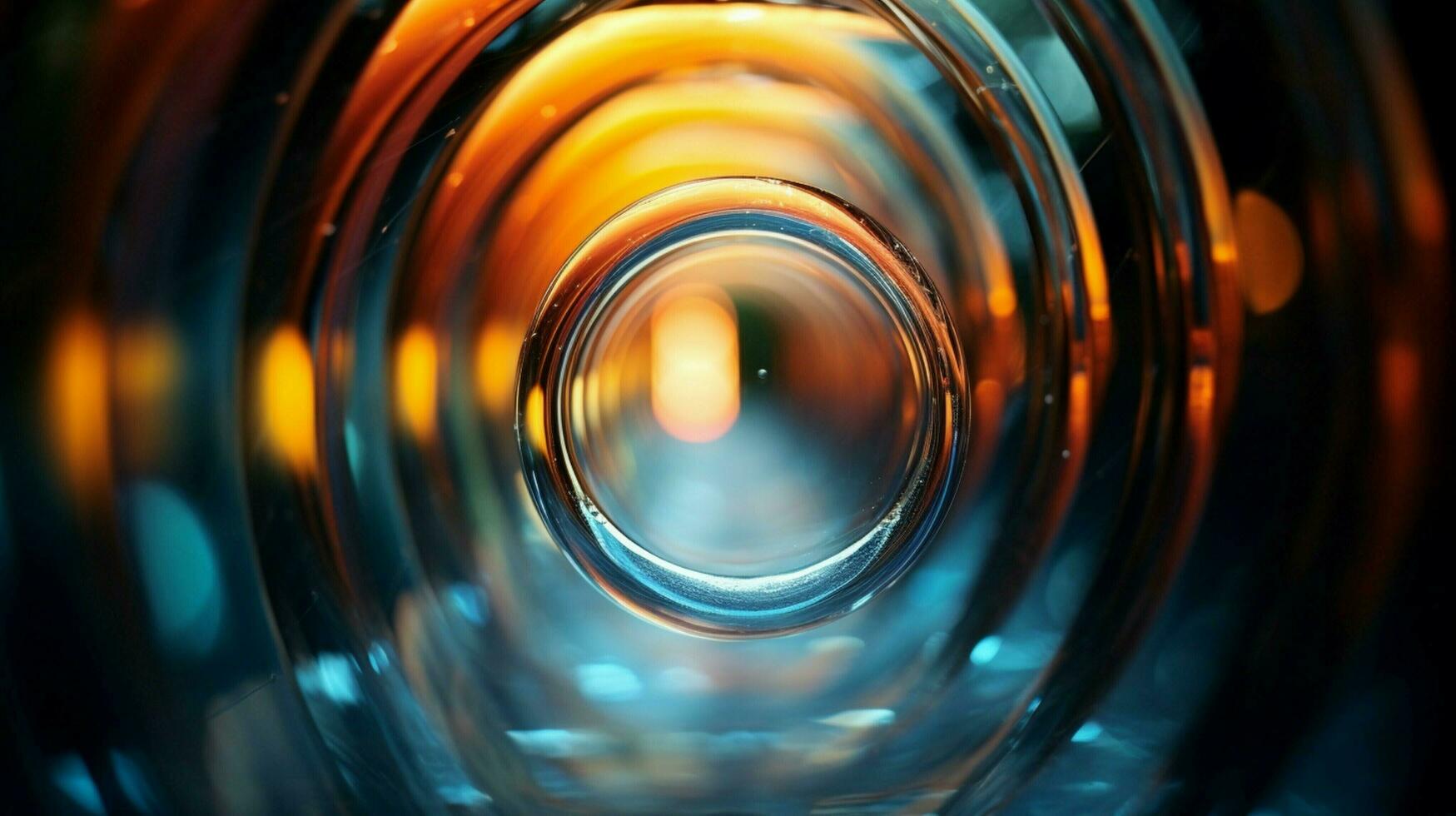 astratto bicchiere cerchio modello Ingrandisci lente crea creatività foto