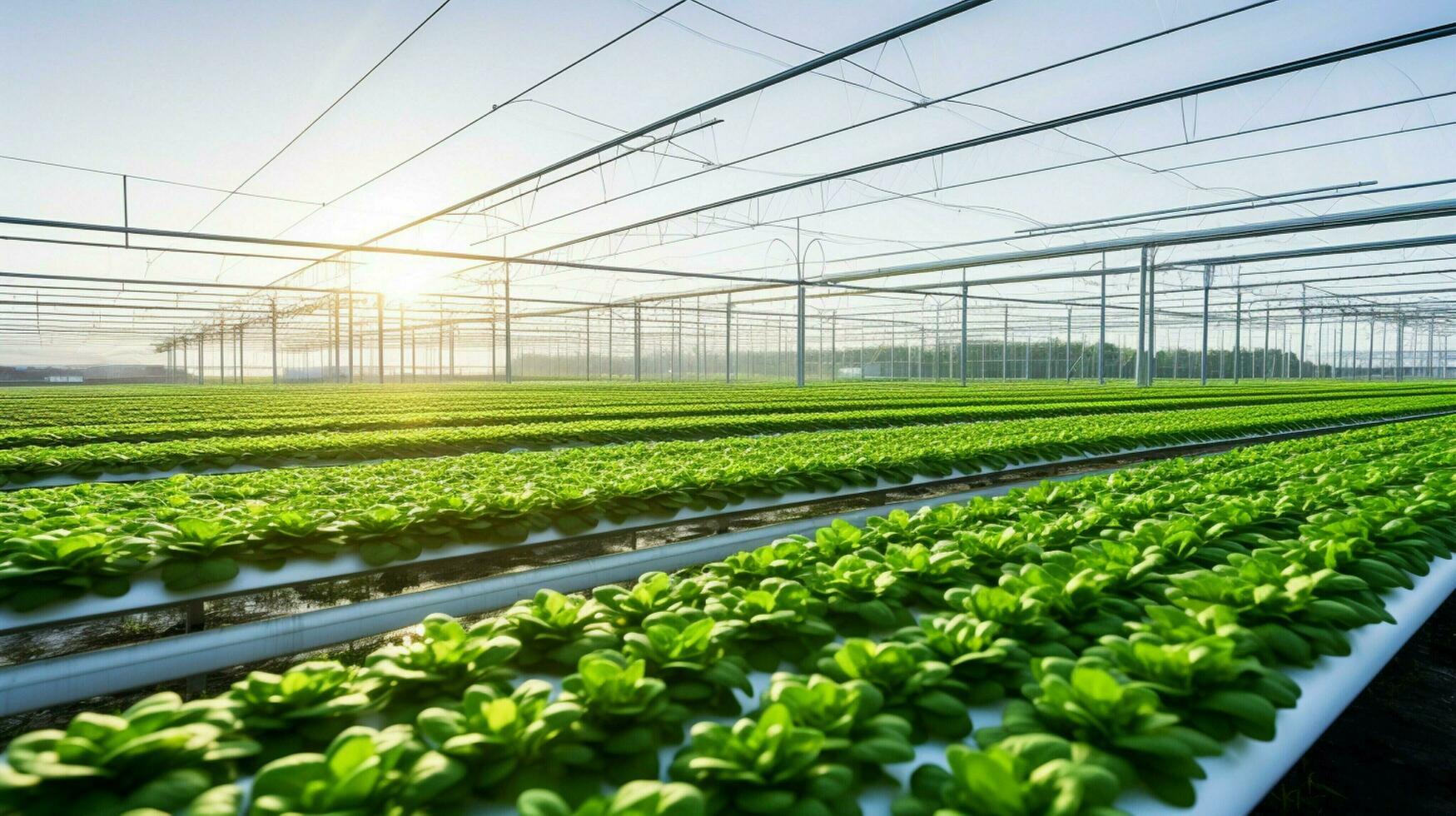 freschezza e crescita nel serra agricoltura industria foto