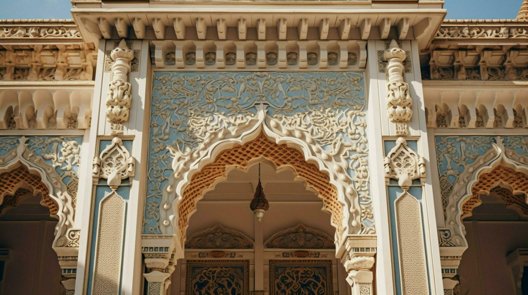 ornato decorazione adorna antico Arabo stile edificio foto