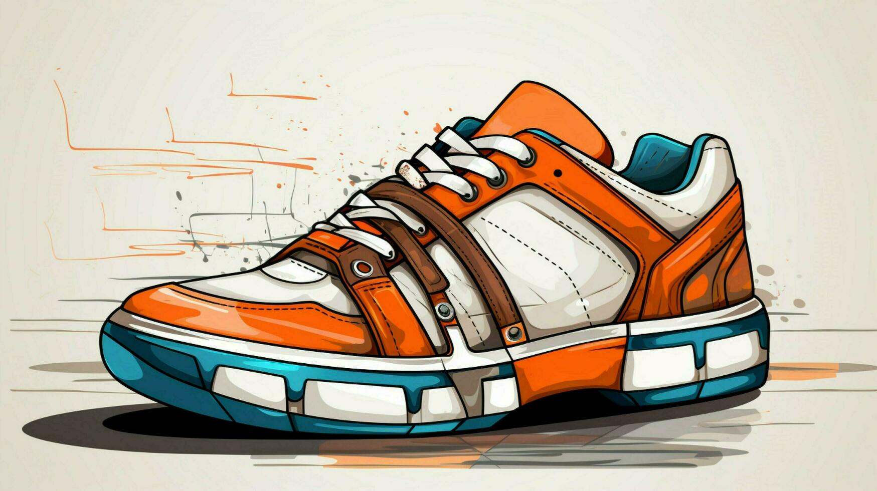 gli sport scarpa illustrazione per uomini moda foto