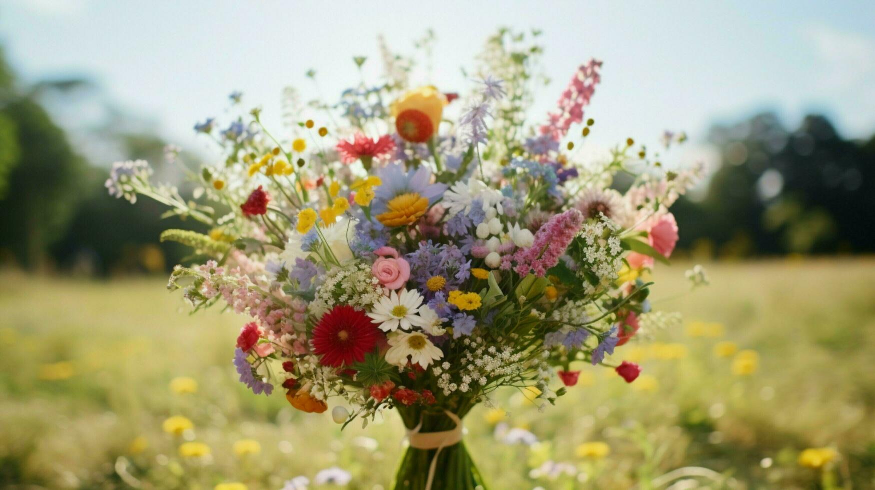 vivace Fiore di campo mazzo porta bellezza per incolto foto