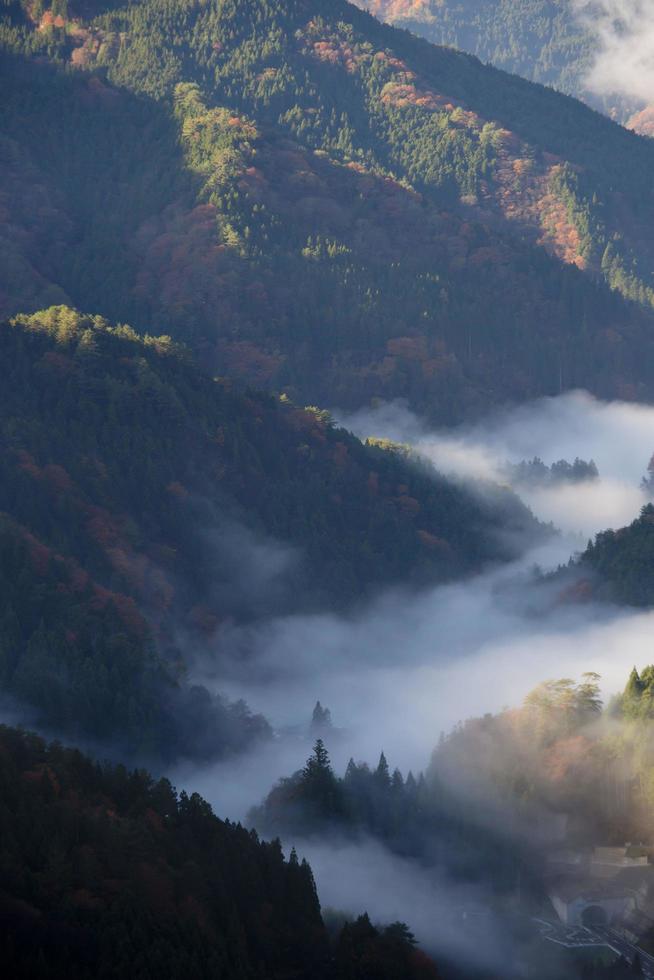 bellissimo paesaggio della valle di iya shikoku giappone foto