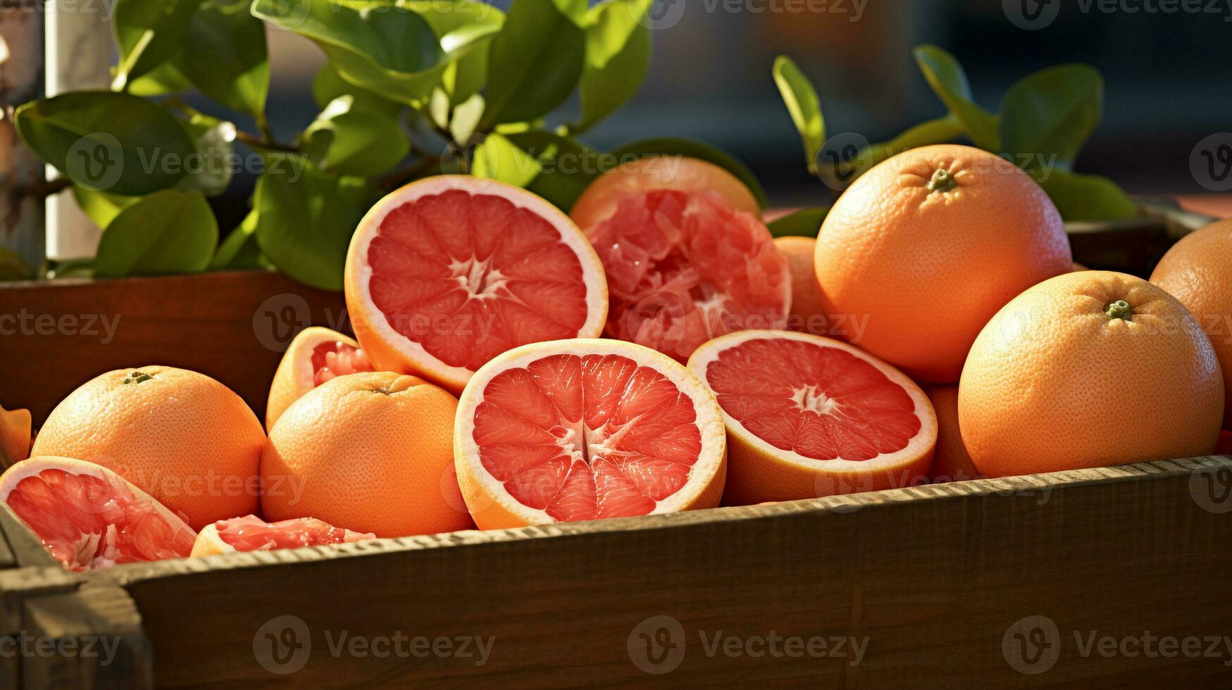 appena raccolto uva frutta a partire dal giardino posto nel il scatole. generativo ai foto