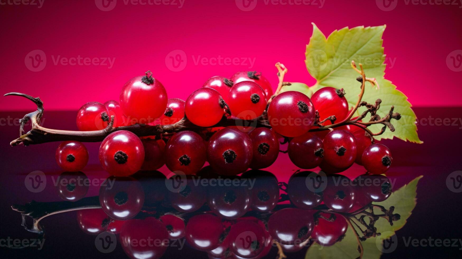 foto di ribes frutta metà contro un' colorato astratto sfondo. generativo ai