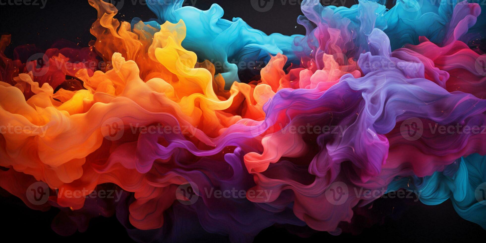 astratto colorato grafico movimento su sfondo, creativo onde di pendenza colore Fumo e liquido, ai generativo foto