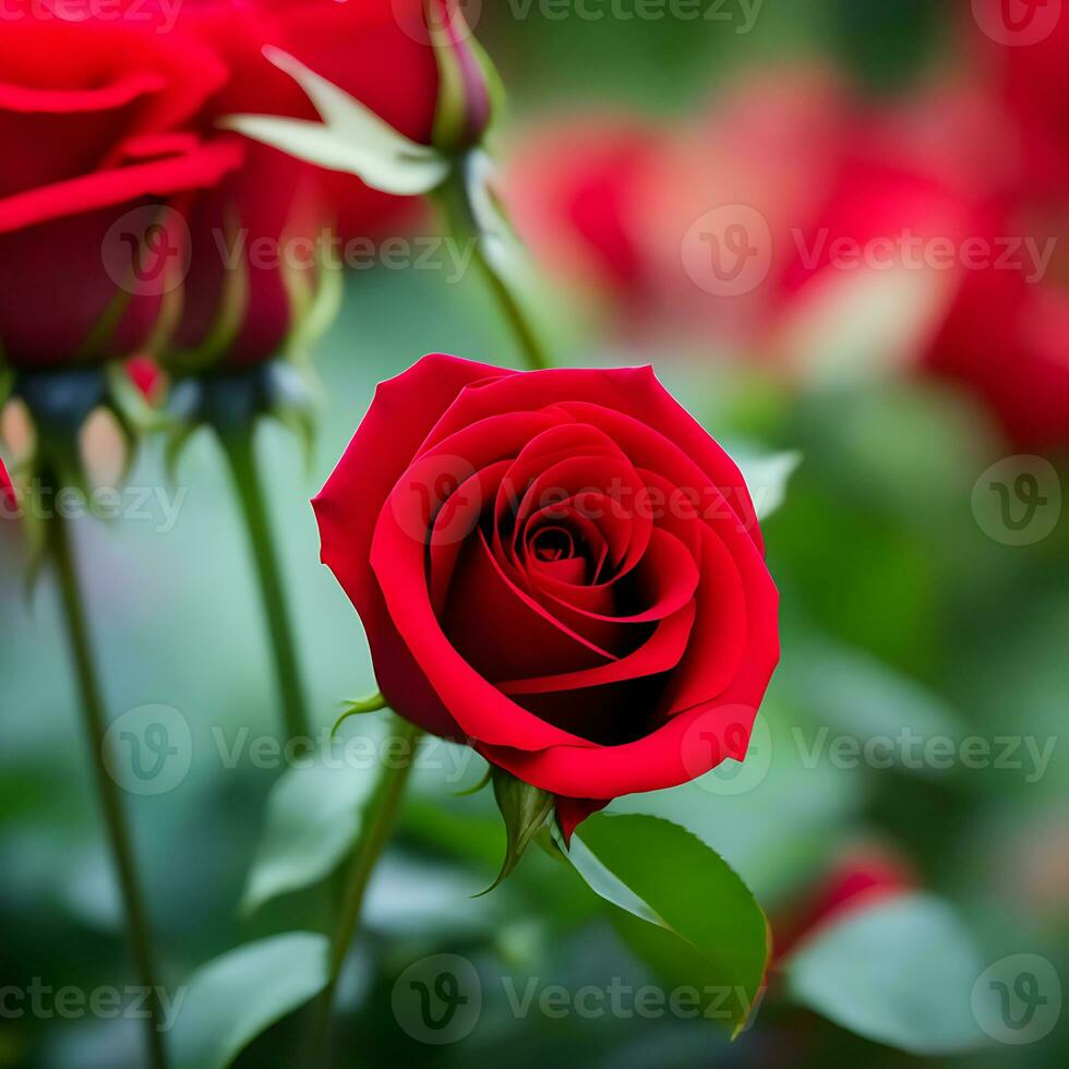 bellissimo rosso rosa fiore ai generato foto