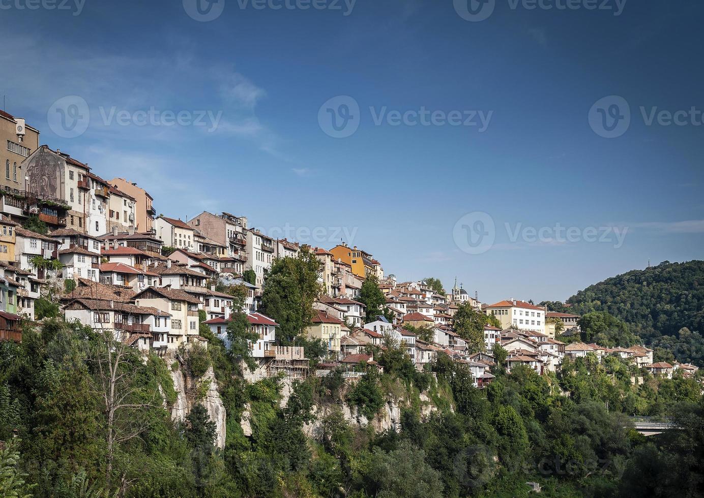 case a schiera nel centro storico di veliko tarnovo bulgaria foto