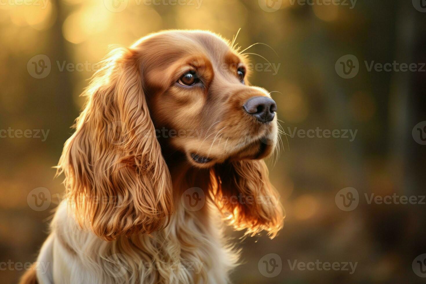 giocoso inglese cocker spaniel cane. creare ai foto