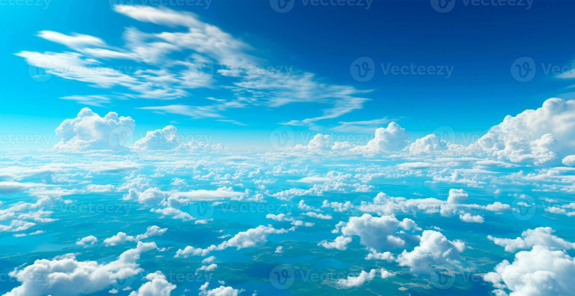 blu cielo con luminosa sole come astratto panoramico sfondo - ai generato Immagine foto