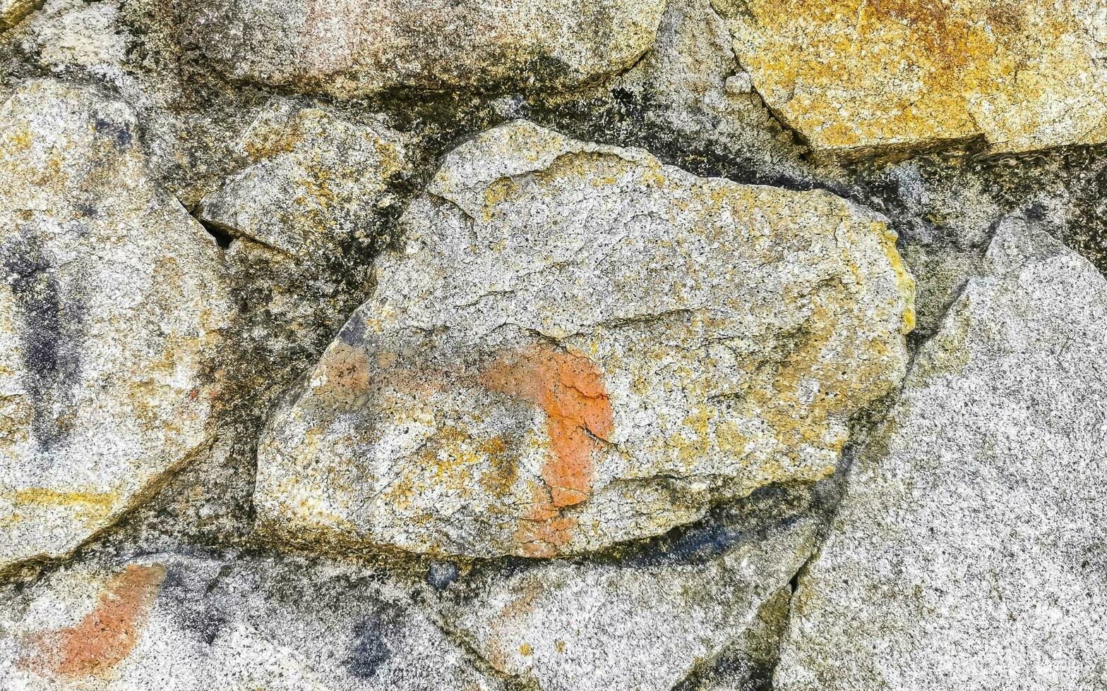 struttura dettaglio di parete con rocce pietre mattone mattoni Messico. foto