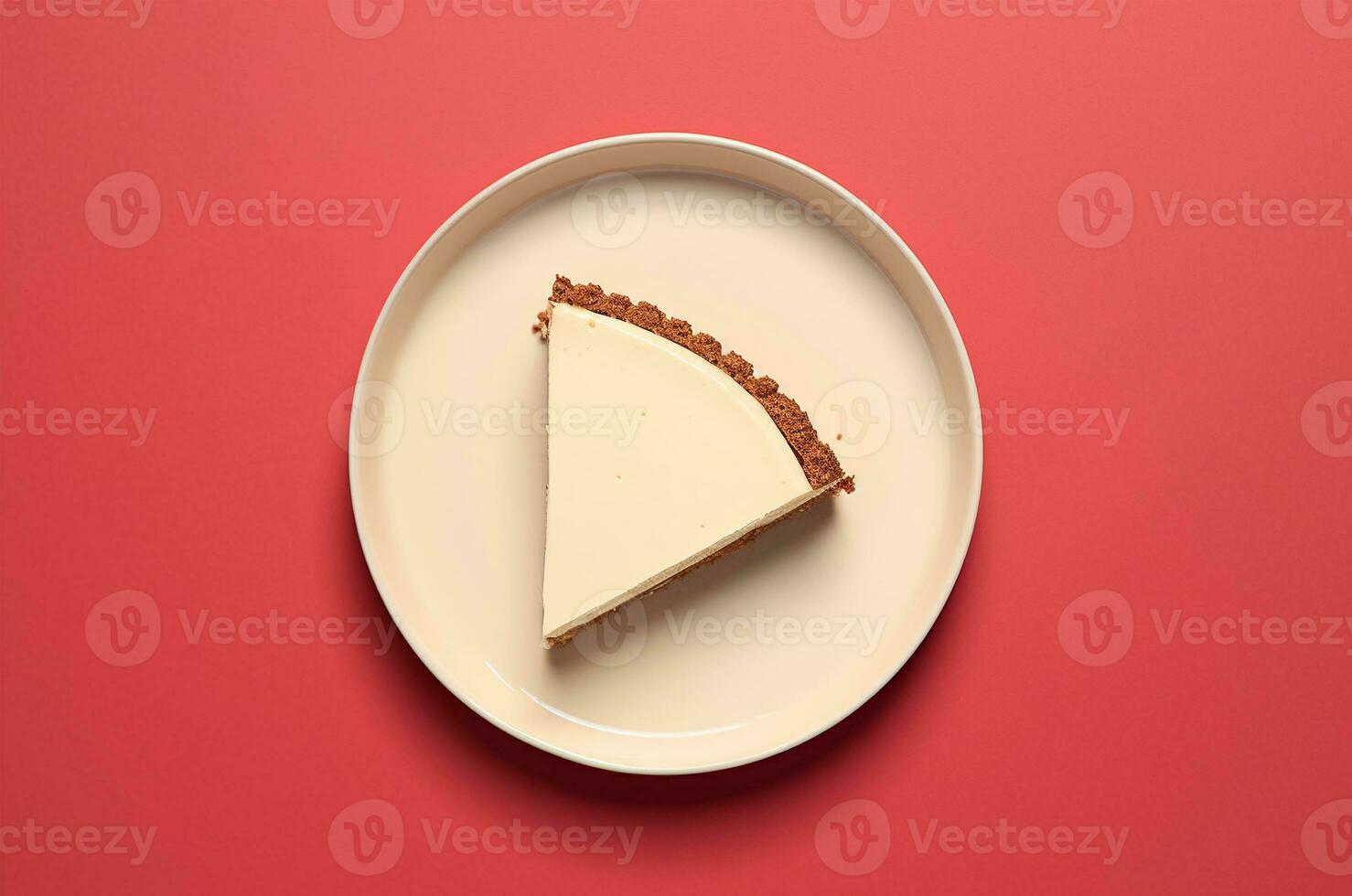 pezzo di torta di formaggio superiore Visualizza. generativo ai foto