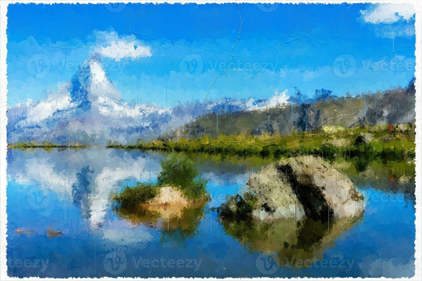 astratto impressionismo natura paesaggio digitale pittura foto