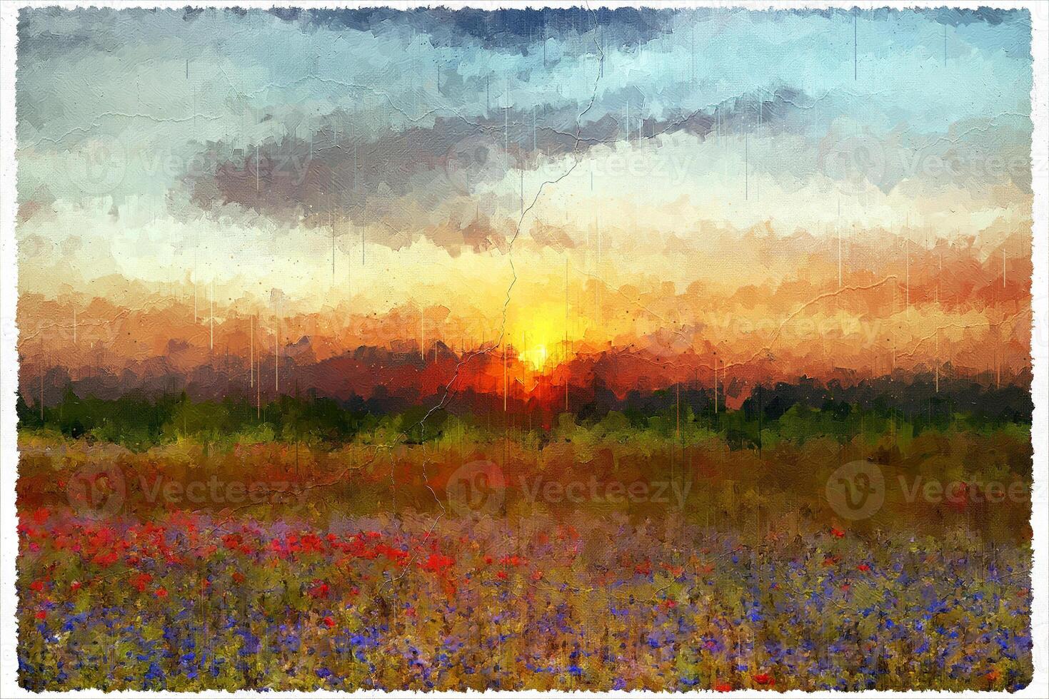 astratto impressionismo natura paesaggio digitale pittura foto