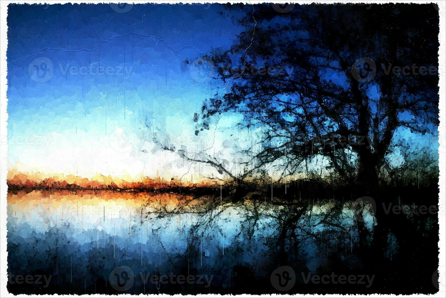 astratto impressionismo natura paesaggio digitale pittura foto