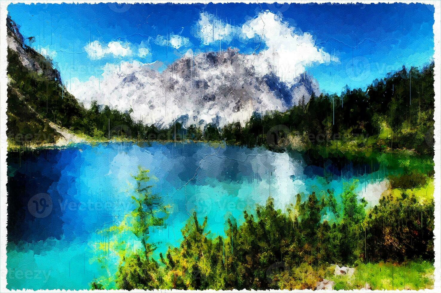 astratto impressionismo natura paesaggio digitale pittura foto