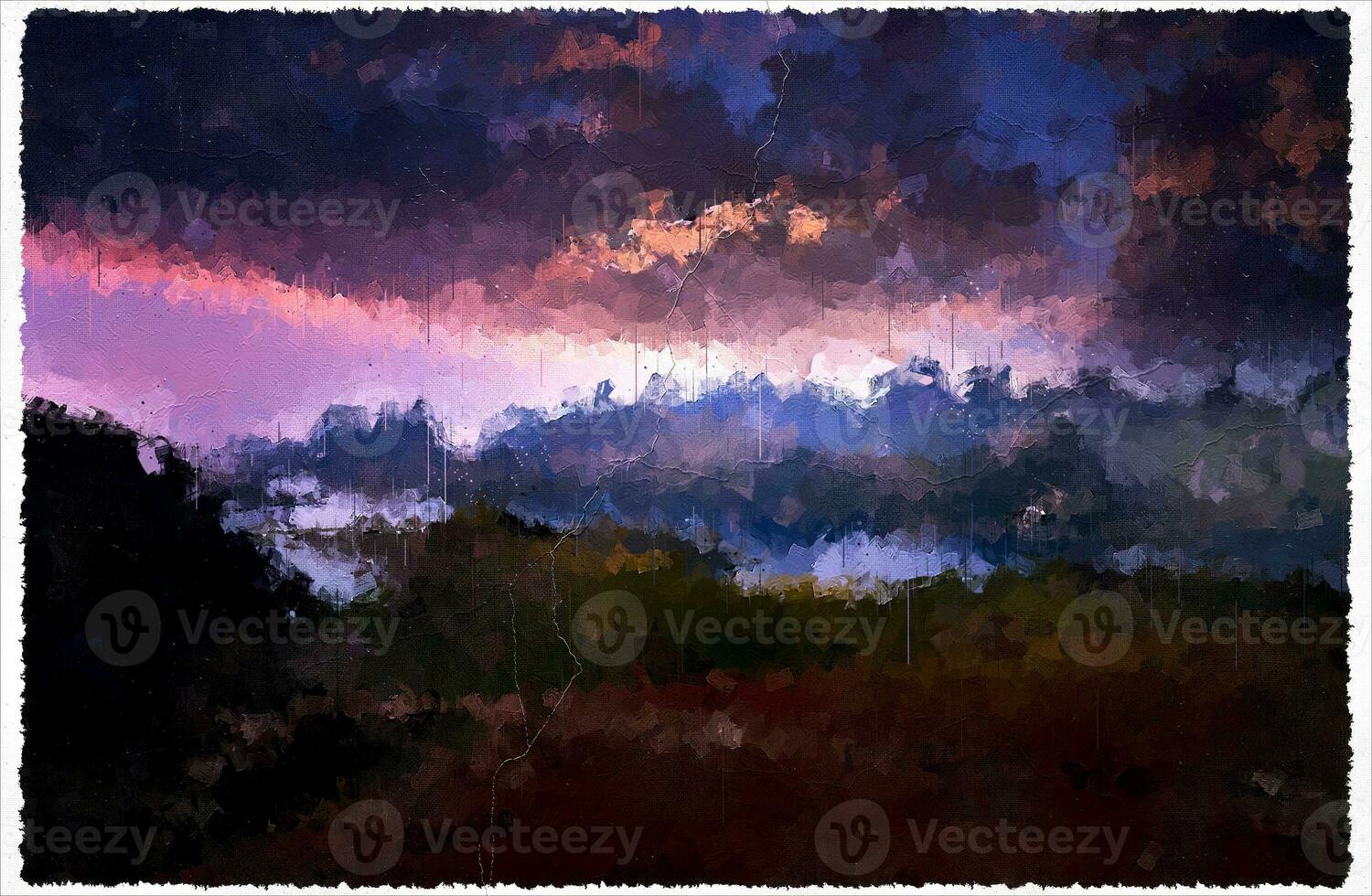 astratto impressionismo natura paesaggio digitale pittura foto