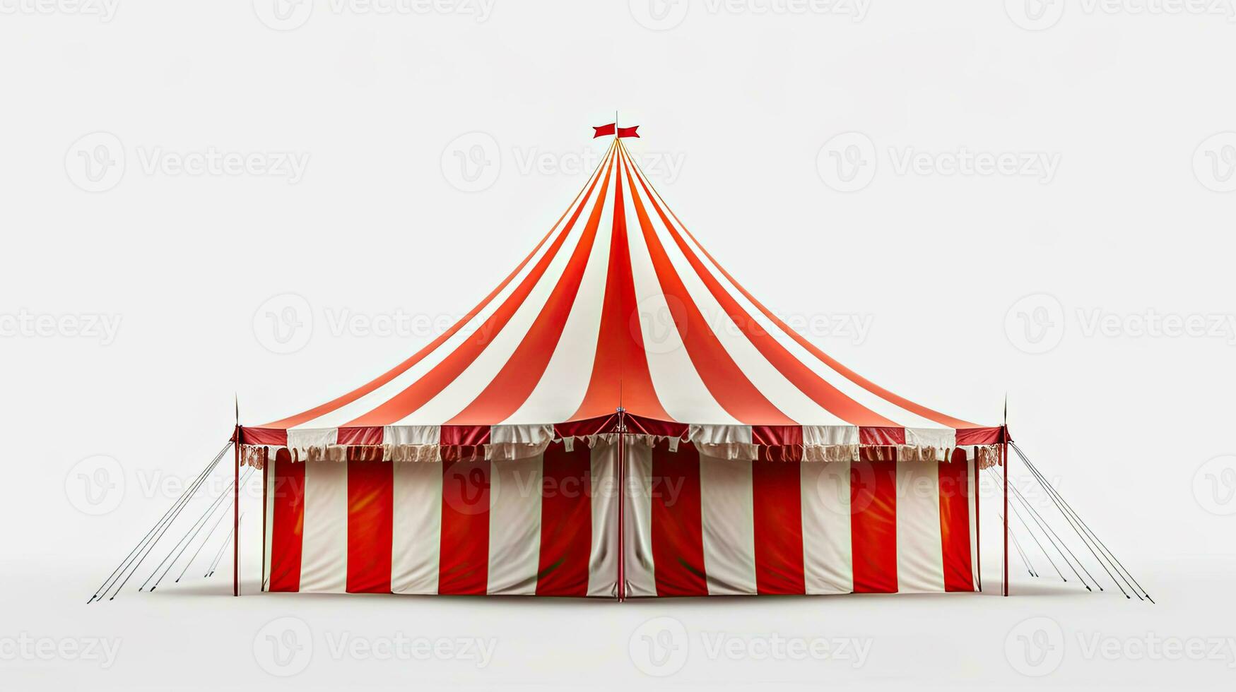 circo tenda, carnevale tenda isolato su bianca sfondo. generativo ai foto