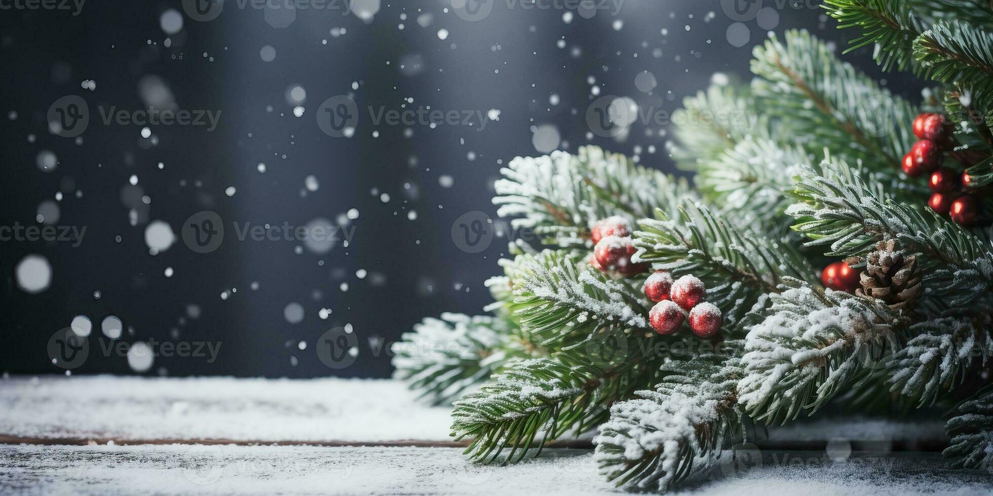 Natale. festivo decorazione su bokeh sfondo ai generato foto