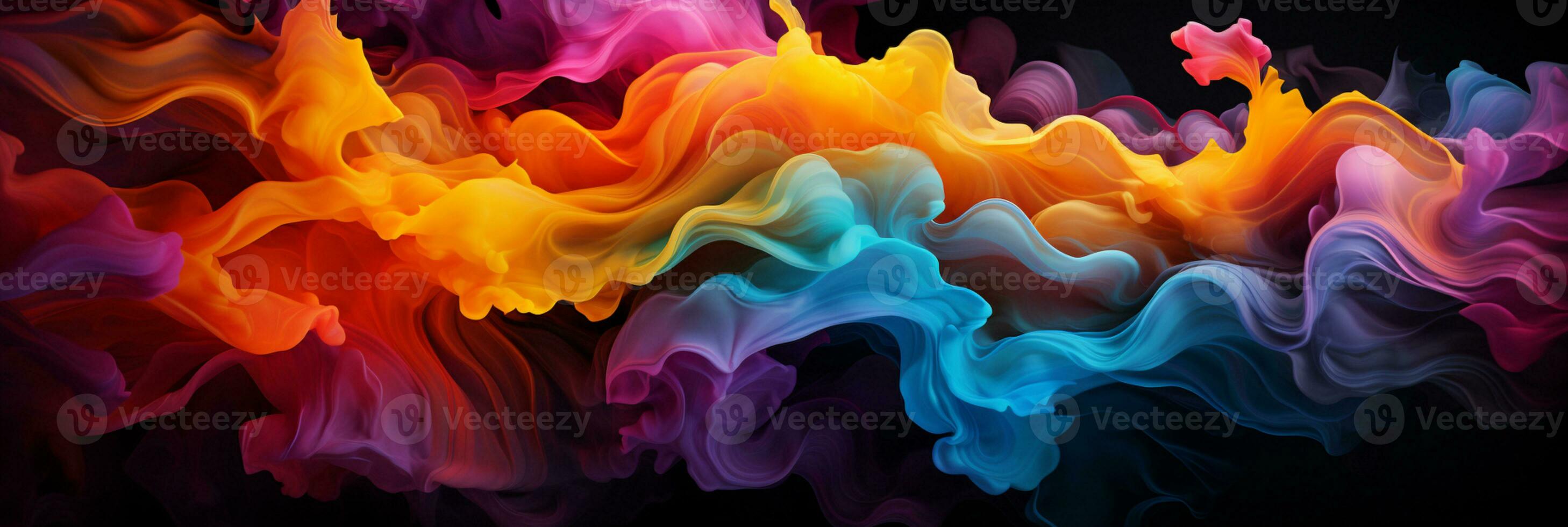 astratto colorato grafico movimento su sfondo, creativo onde di pendenza colore Fumo e liquido, ai generativo foto