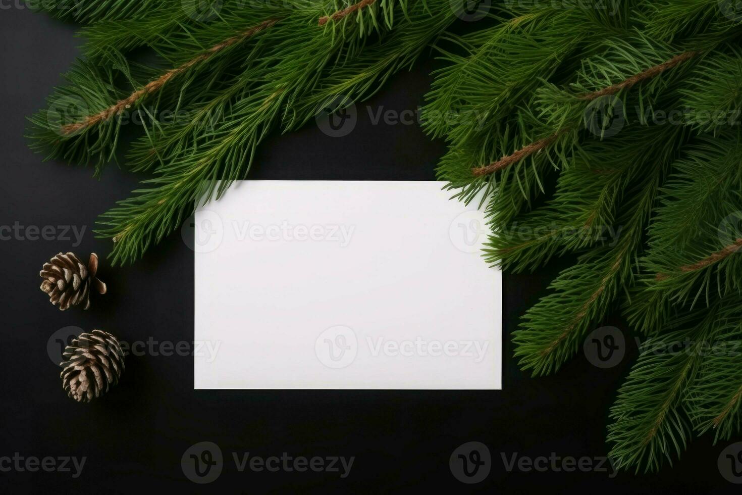 vuoto carta rami Natale albero con arredamento. creare ai foto