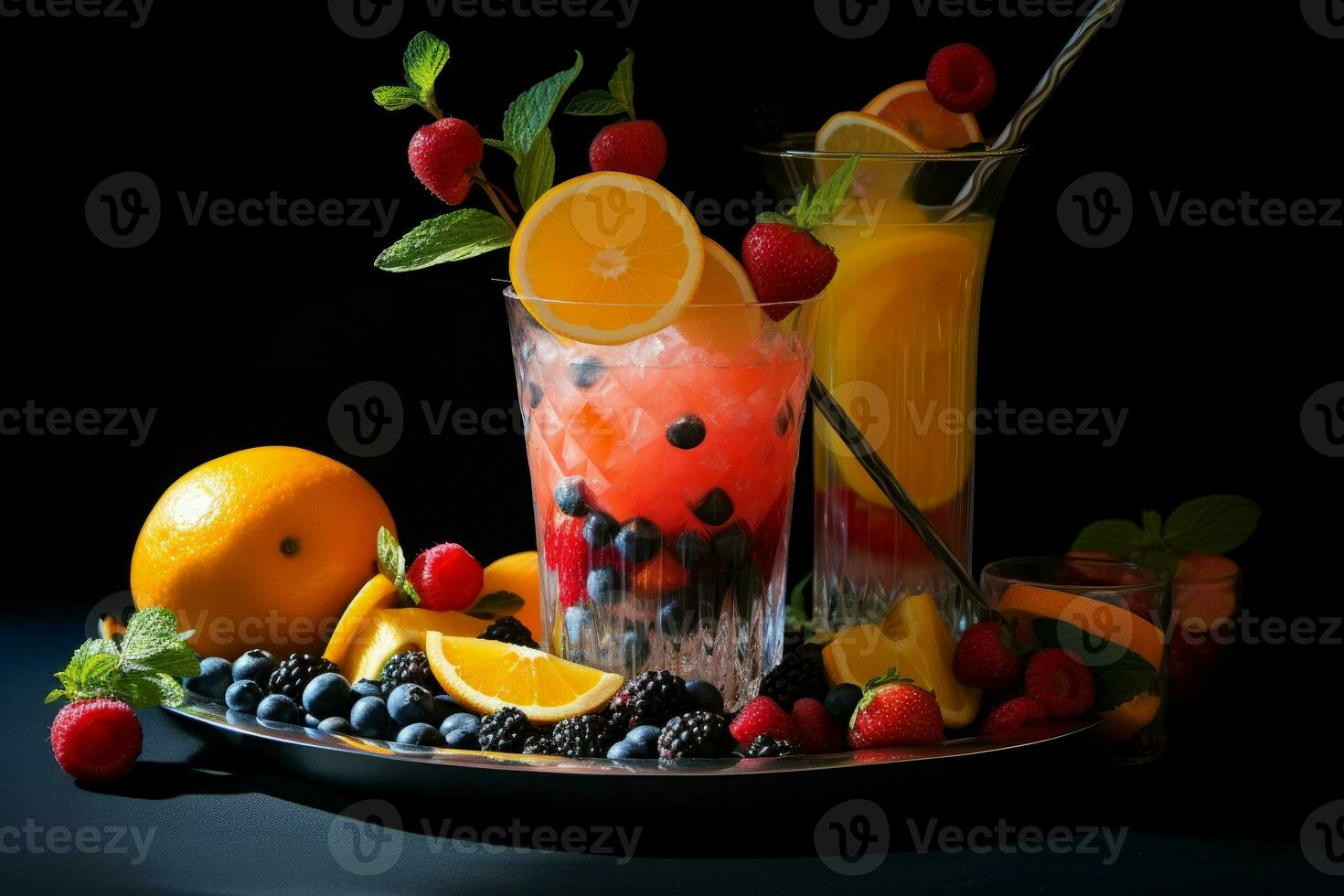 delizioso eco frutta cocktail. creare ai foto