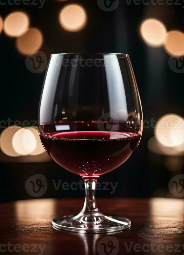 foto di il bicchiere con rosso vino ai generativo