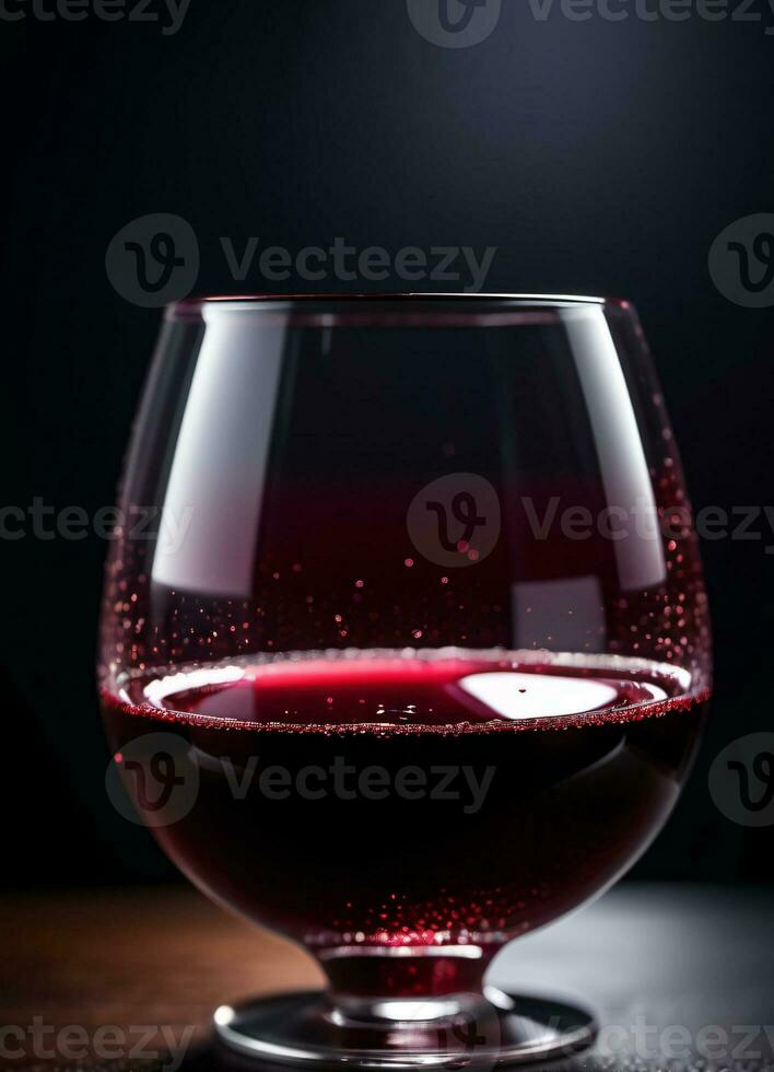 foto di il bicchiere con rosso vino ai generativo