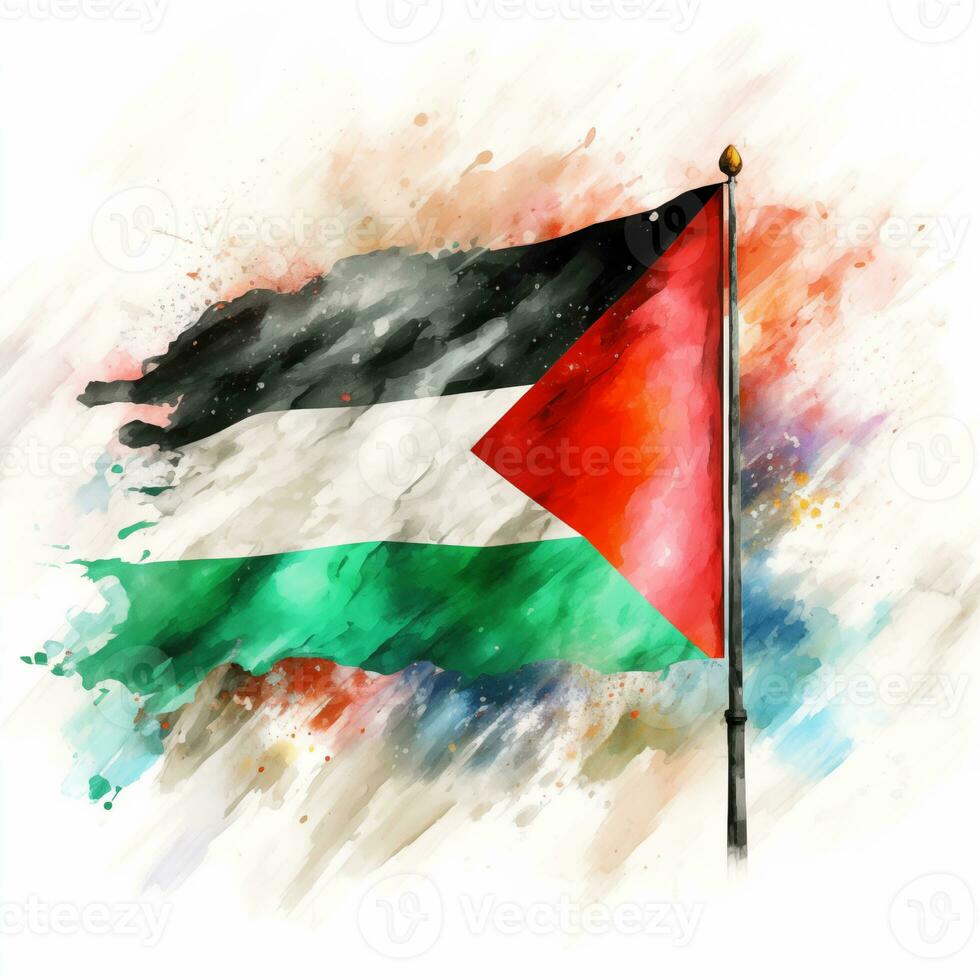 un Immagine di il palestinese bandiera. gratuito Palestina, gratuito gazza, astratto arte, rosso, verde, nero. guerra nel il mezzo est. generativo ai foto