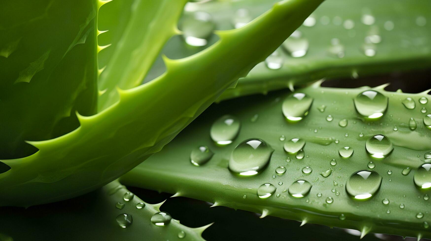 visualizzare il presentazione di il pianta aloe vera. generativo ai foto