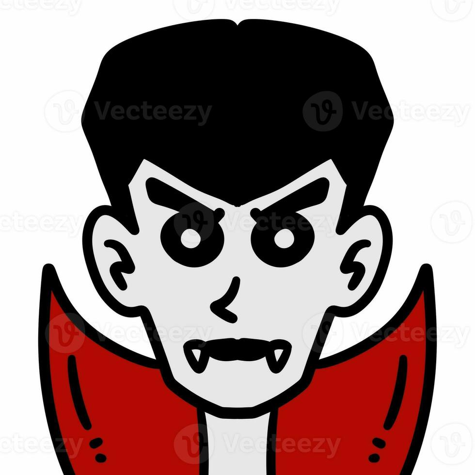 arte vampiro viso cartone animato icona foto
