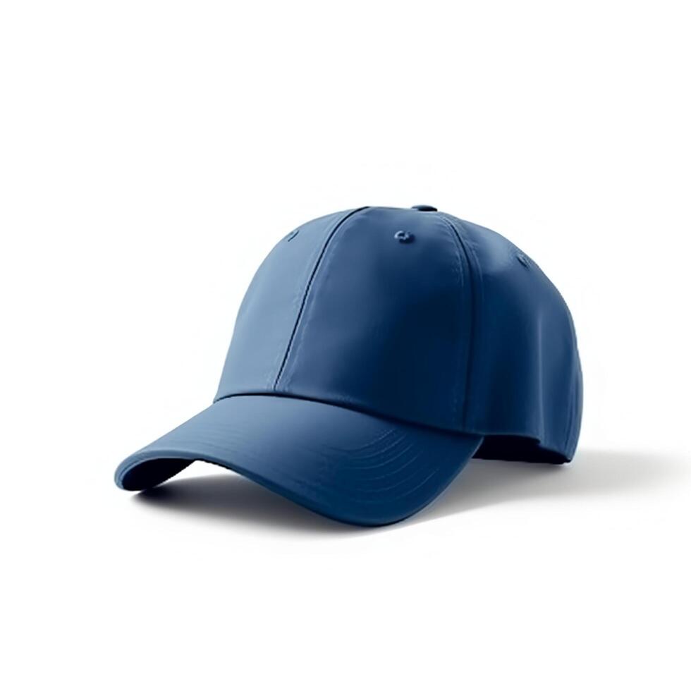 davanti Visualizza blu cappello modello, generativo ai foto