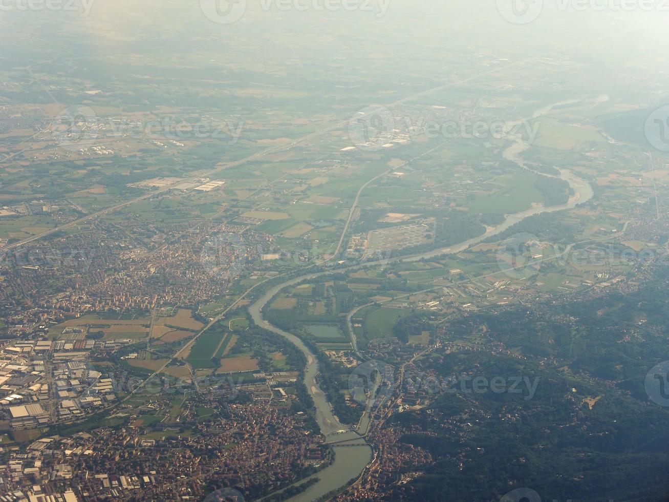 veduta aerea di settimo torinese foto